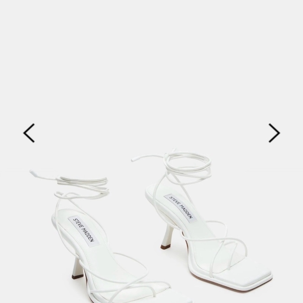 Steve Madden Elegant White Lace-Up Heels